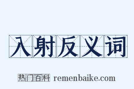 入射反义词是什么意思的图片